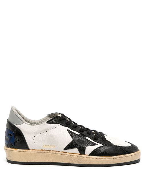 BALLSTAR NAPPA UPPER LEATHER TOE STAR AND SPUR NYLON TONGUE GOLDEN GOOSE DELUXE BRAND | GMF00623.F005068.10546/WHITE/BLACK/GREY